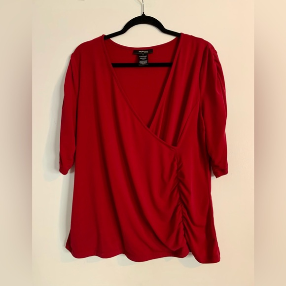 056 STYLE & CO. Plus Red blouse - Picture 1 of 5